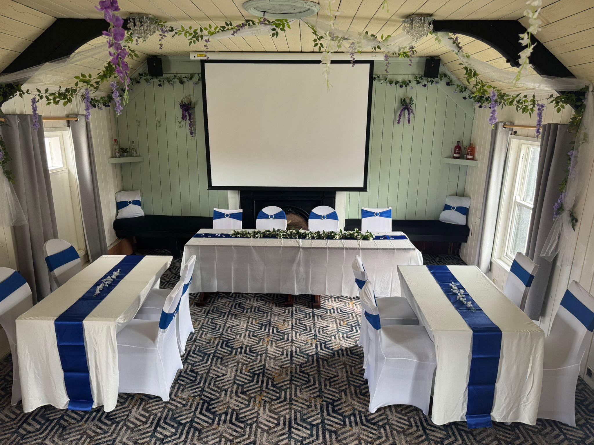 The function room at The Wellington Inn laid out for an event